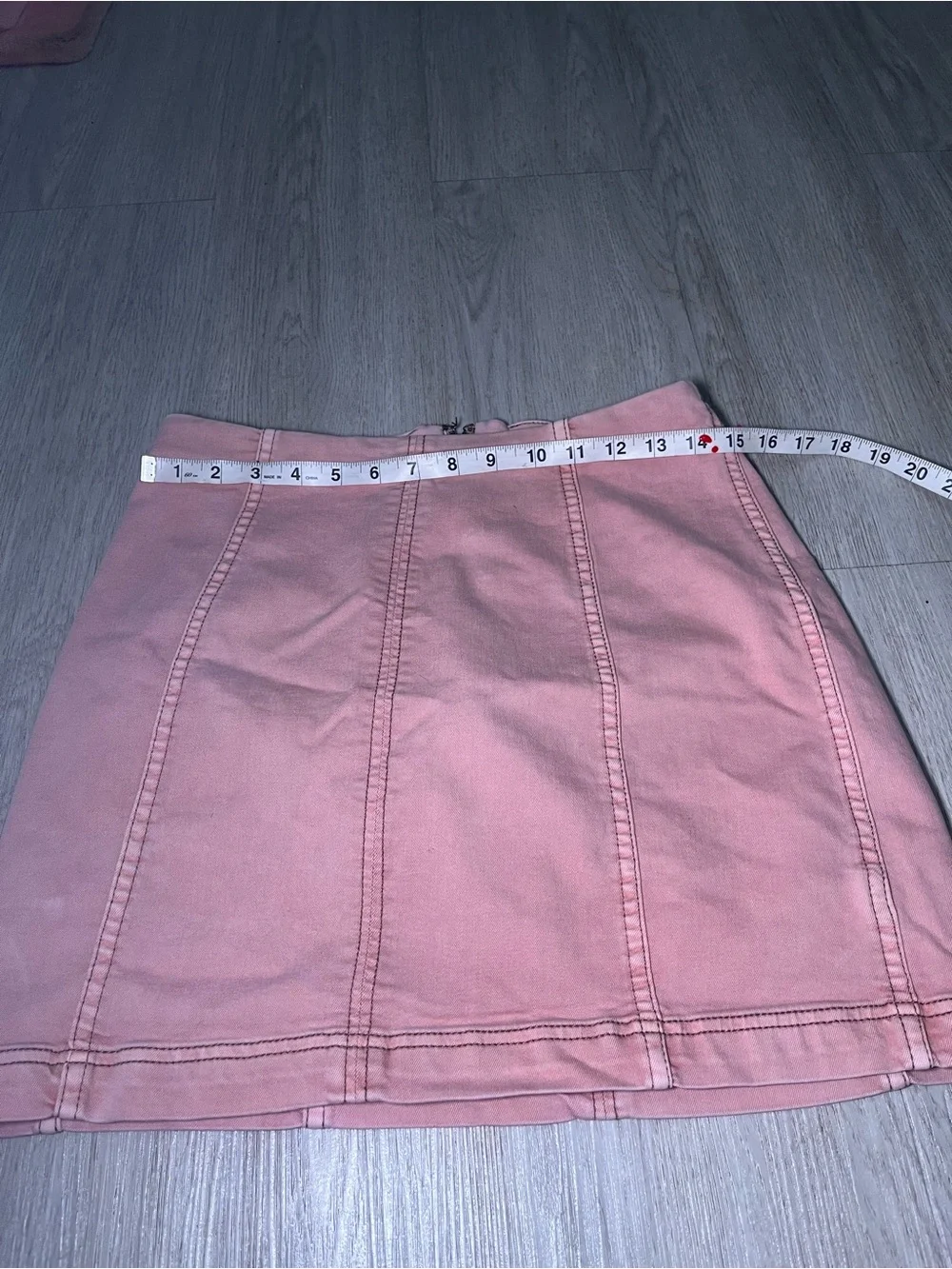 Free People Dusty Rose Panel Mini Skirt 12
